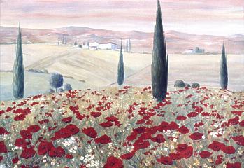 Toscana in Acryl von Thomas H. Gehrke